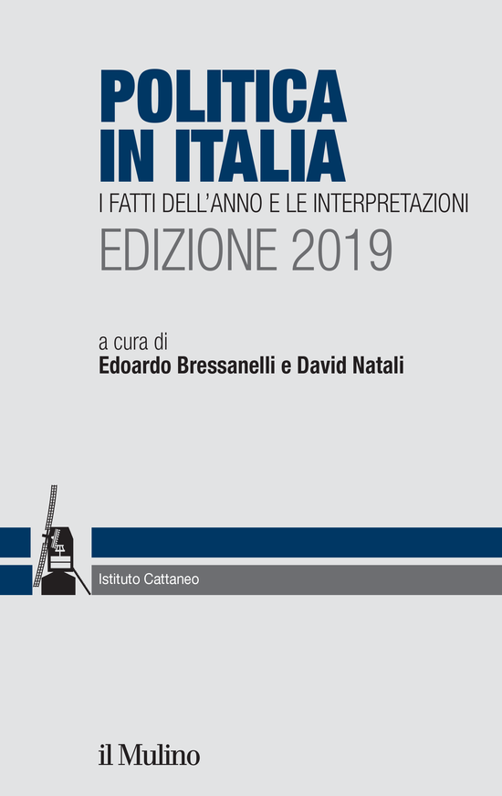 Copertina del libro Politica in Italia (I fatti dell'anno e le interpretazioni. Edizione 2019)